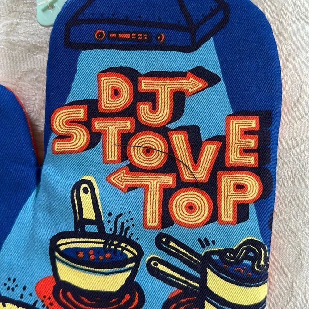 Blue Q Cotton Oven Mitt Cook Bake DJ Stove Top Pots and Pans